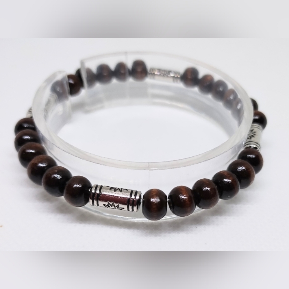 Brown Beaded Bracelet Tribal f67